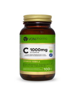 VONpharma Vitamin C 1.000 mg 10–12 UR prehransko dopolnilo v tabletah za imunski sistem in energijo celic