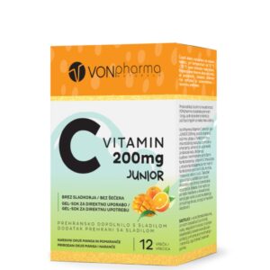 VONpharma VITAMIN C 200 mg JUNIOR gel za direktno uporabo (12 gelov)