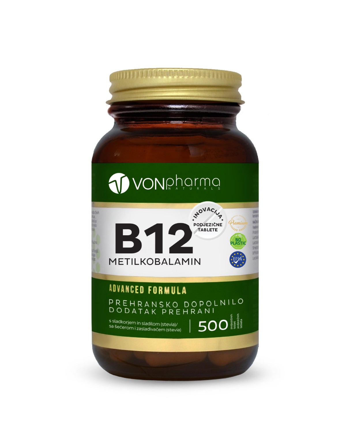 VONpharma_B12 VONpharma B12 METILKOBALAMIN (500 podjezičnih tablet)