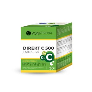 VONpharma DIREKT C 500 + Cink + D3 prašek v vrečkah za imunski sistem, energijo in kosti