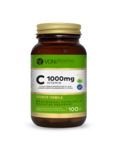 VONpharma Vitamin C 1.000 mg 10–12 UR prehransko dopolnilo v tabletah za imunski sistem in energijo celic